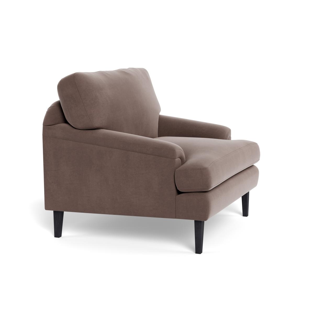 Heal's Stanton Armchair Smart Velvet Mouse Black Feet – image 3