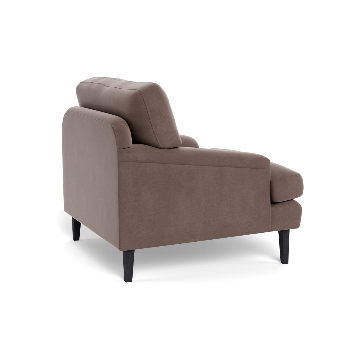 Heal's Stanton Armchair Smart Velvet Mouse Black Feet – image 5