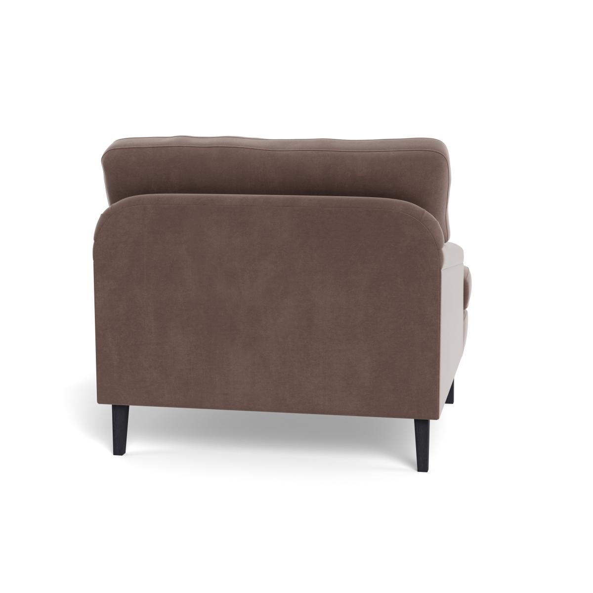 Heal's Stanton Armchair Smart Velvet Mouse Black Feet – image 6