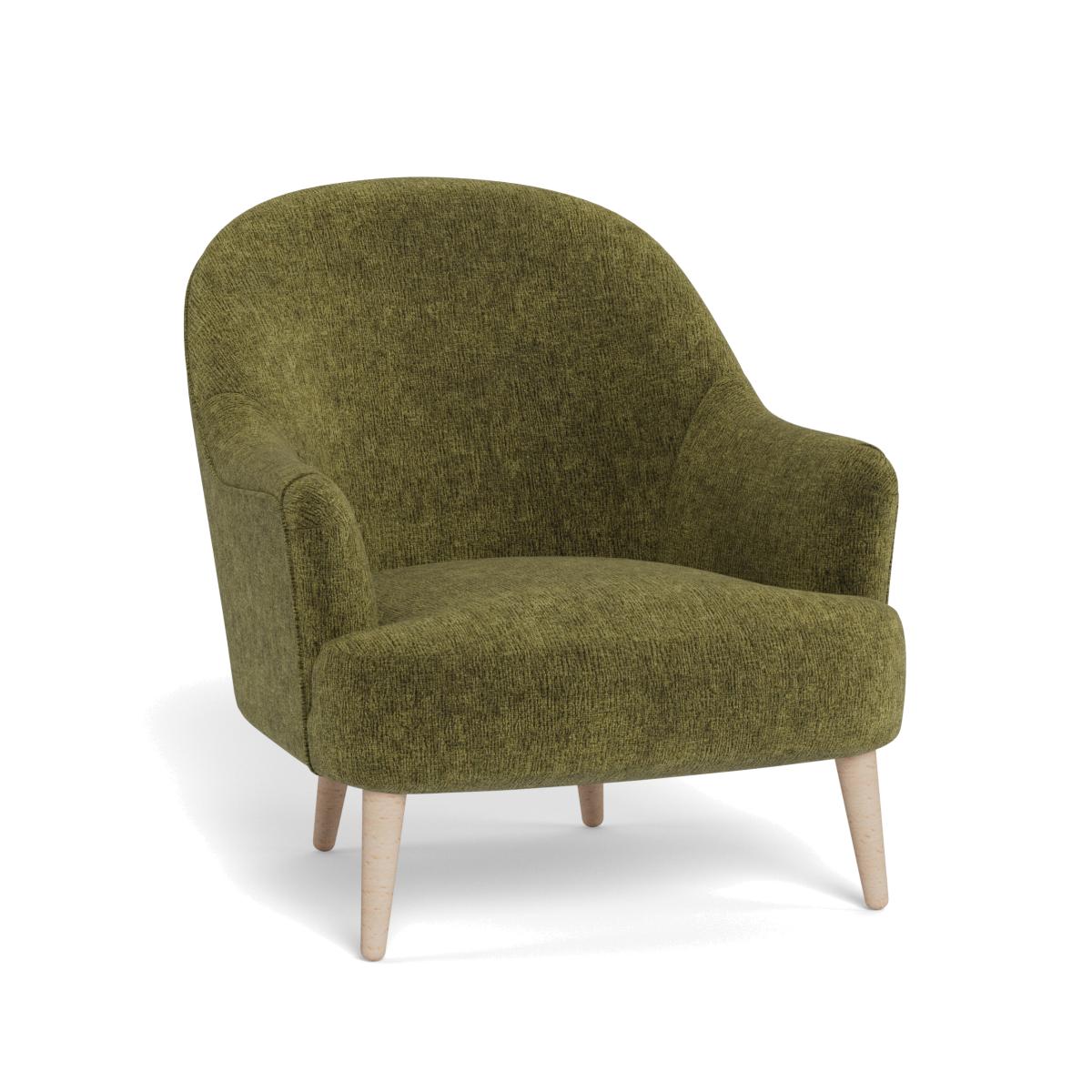 Heal's Elgin Chair Boucle Velvet Wilder Black Feet – image 1