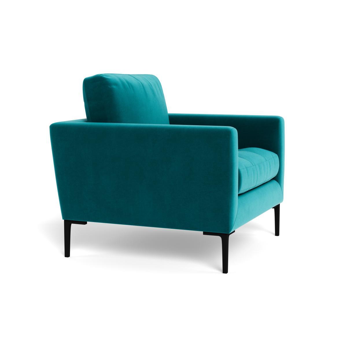 Heal's Eton Armchair Velvet Petrol Brass Feet - Heal's UK Furniture – image 2