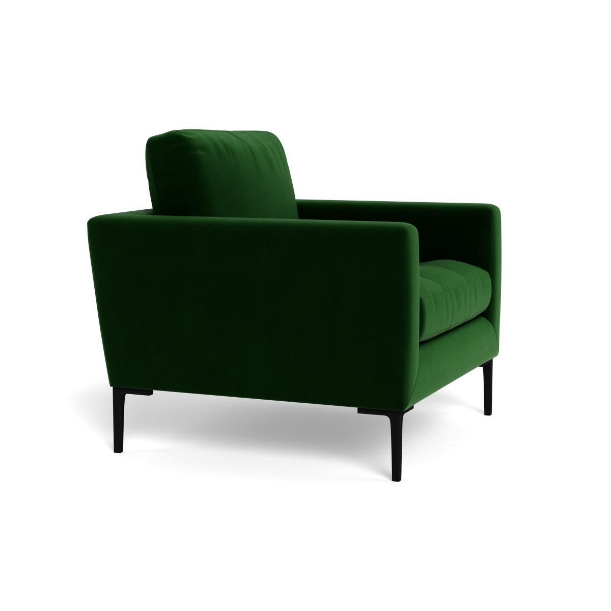 Heal's Eton Armchair Smart Velvet Forest Black Feet - Heal's UK Furniture – image 2
