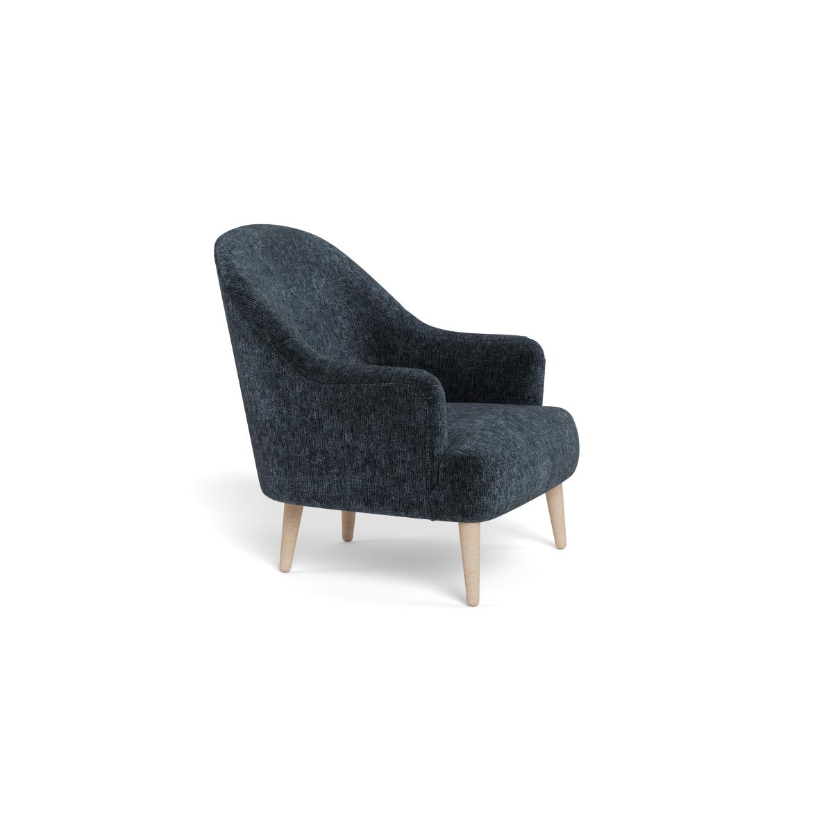 Heal's Elgin Chair Boucle Velvet Space Stained Feet – image 2
