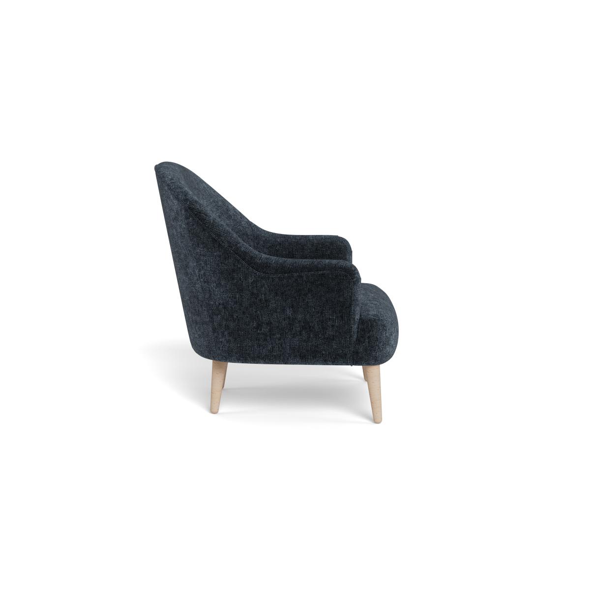Heal's Elgin Chair Boucle Velvet Space Stained Feet – image 3