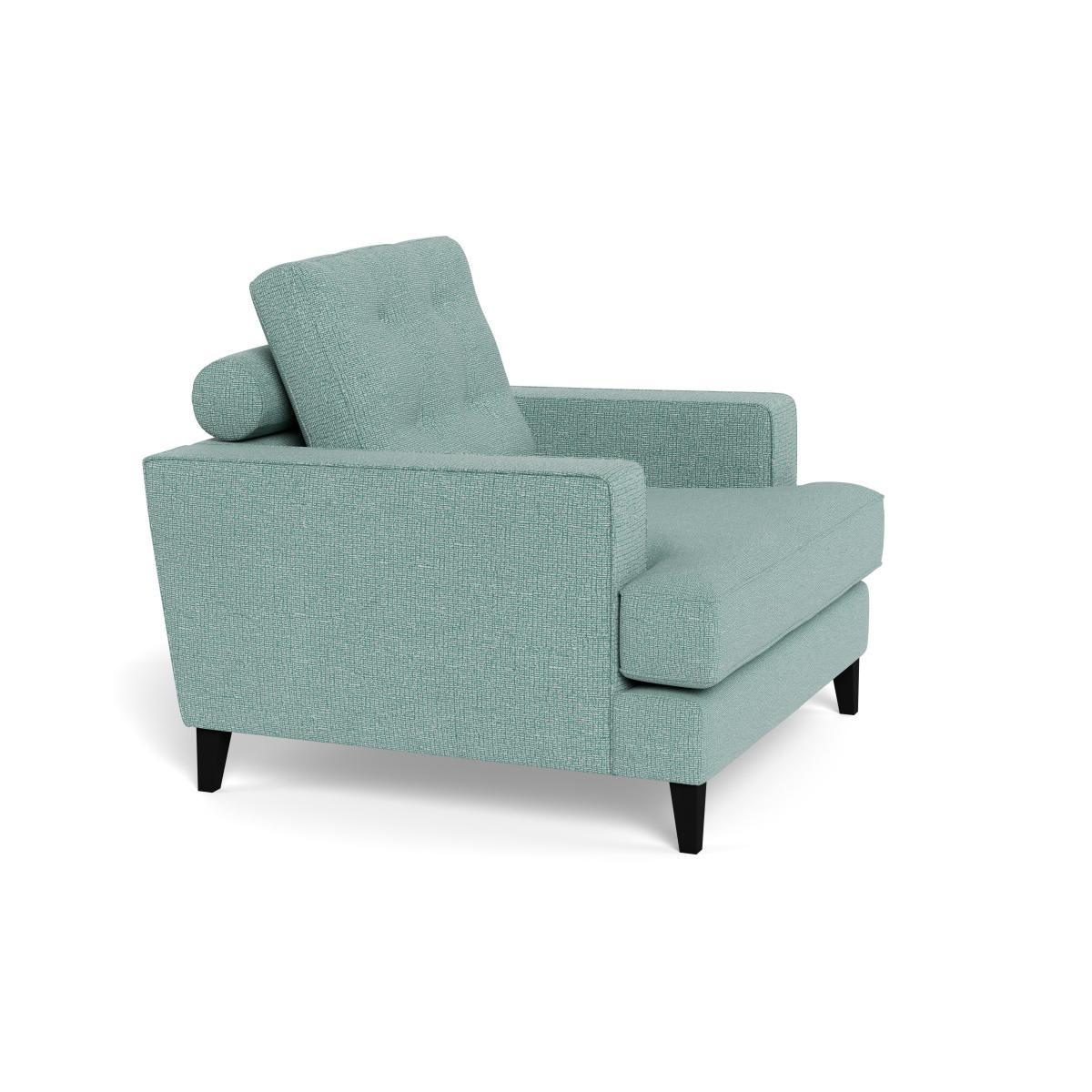 Heal's Mistral Armchair Tejo Recycled Teal Black Feet - Heal's UK Furniture – image 2