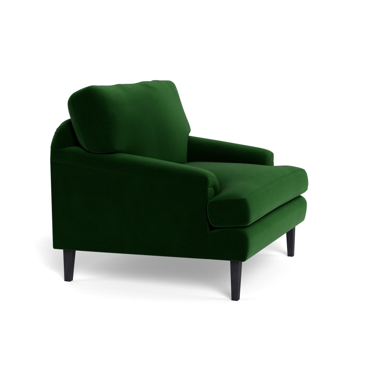 Heal's Stanton Armchair Smart Velvet Forest Black Feet – image 3