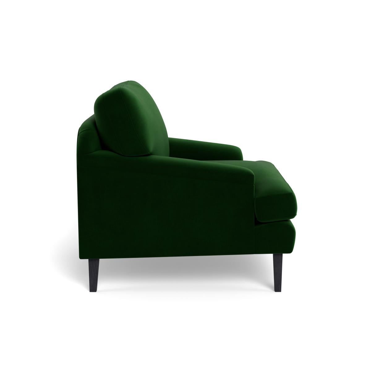Heal's Stanton Armchair Smart Velvet Forest Black Feet – image 4