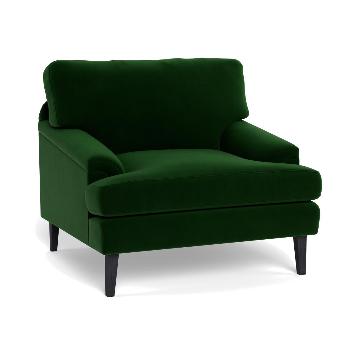 Heal's Stanton Armchair Smart Velvet Forest Black Feet – image 1