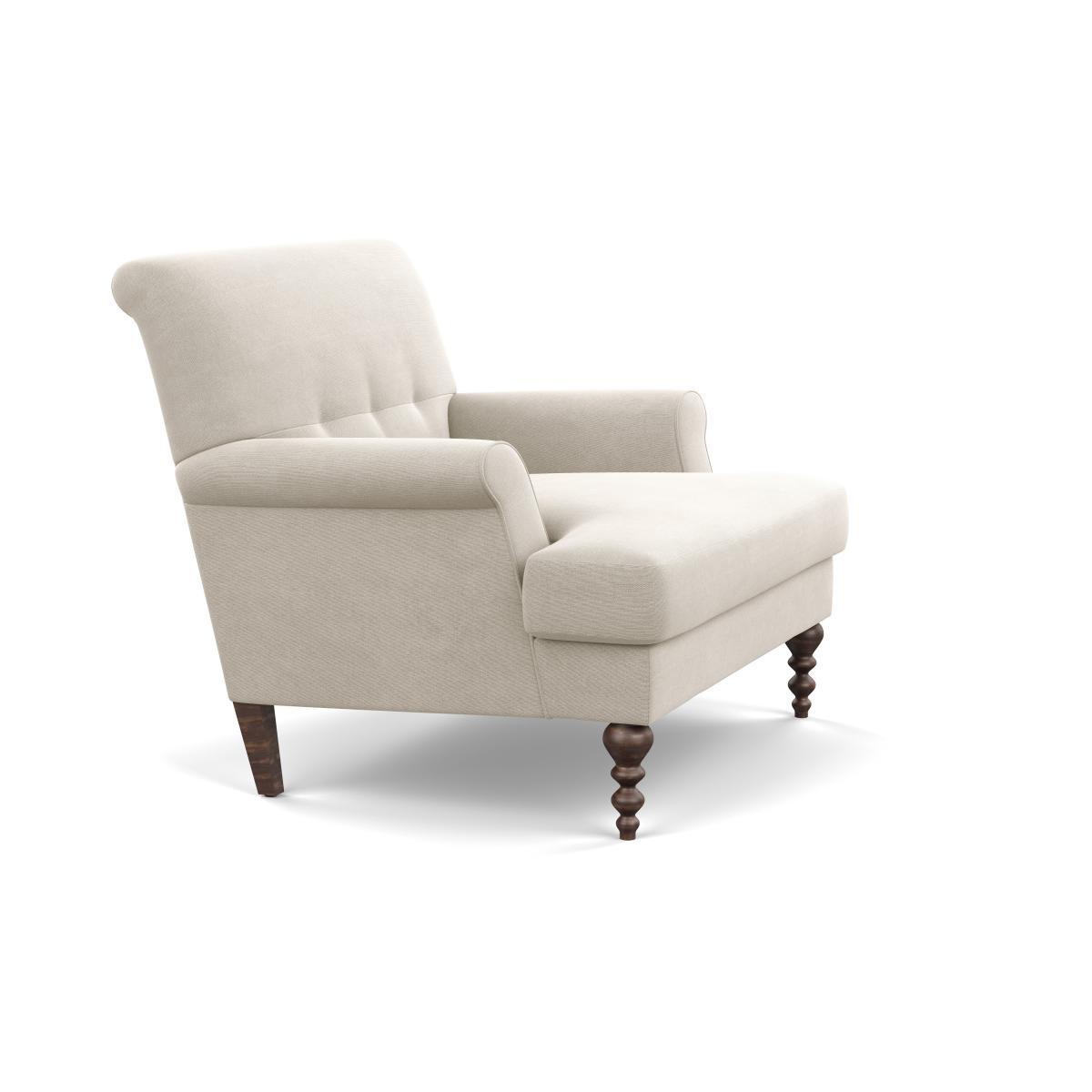 Scp Oscar Formal Armchair Linen Hessian Walnut Feet - Heal's UK Furniture – image 2