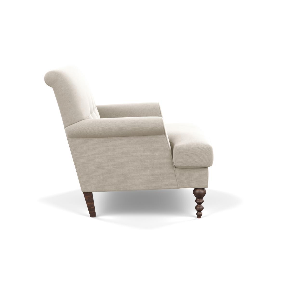 Scp Oscar Formal Armchair Linen Hessian Walnut Feet - Heal's UK Furniture – image 3