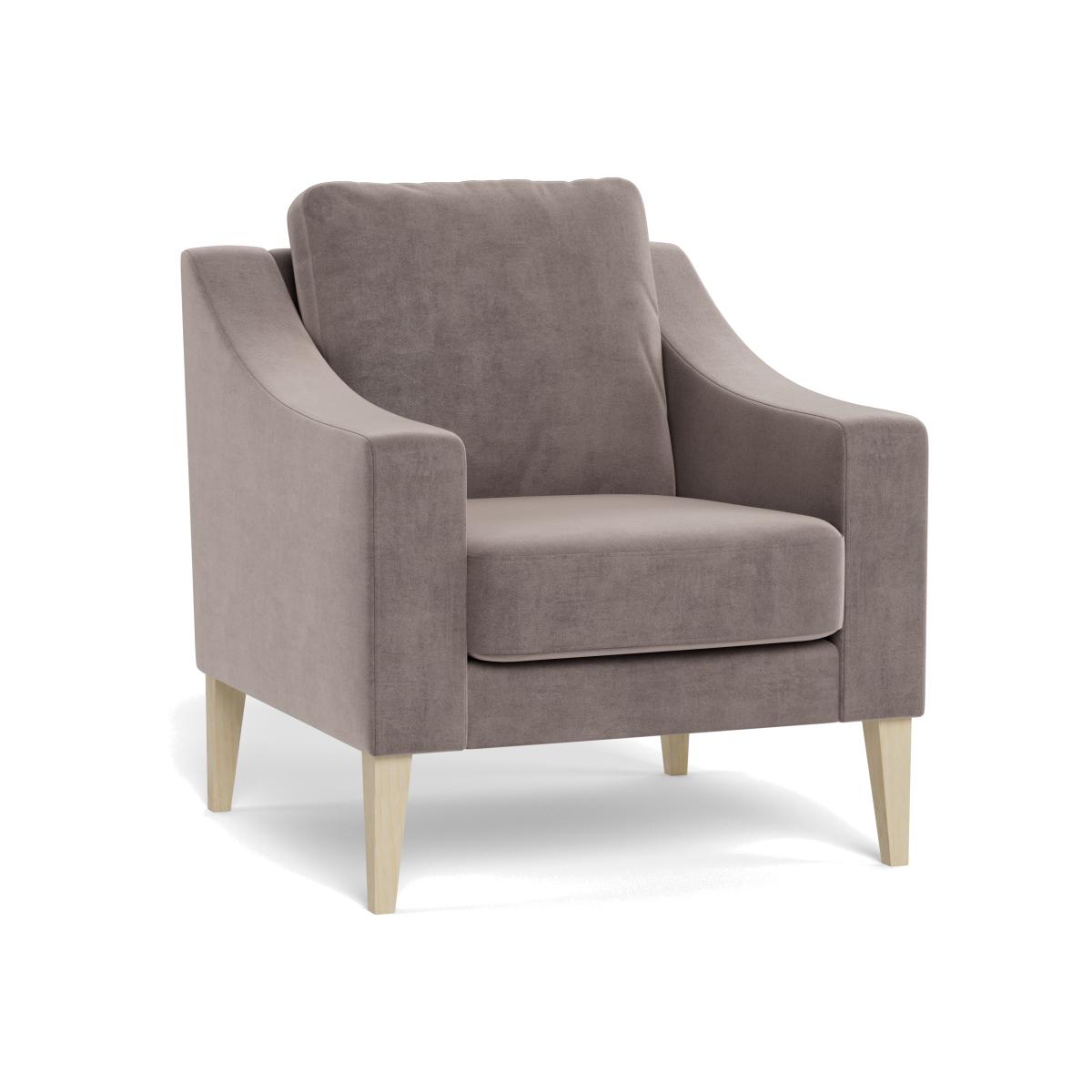 Heal's Richmond Armchair Smart Luxe Velvet Mushroom Tinted Ash Feet – image 1
