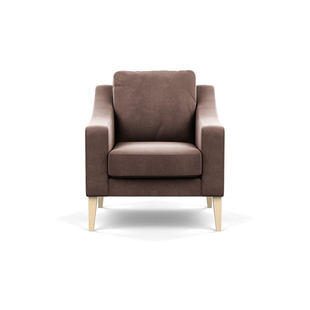 Heal's Richmond Armchair Velvet Mink Natural Feet – image 2