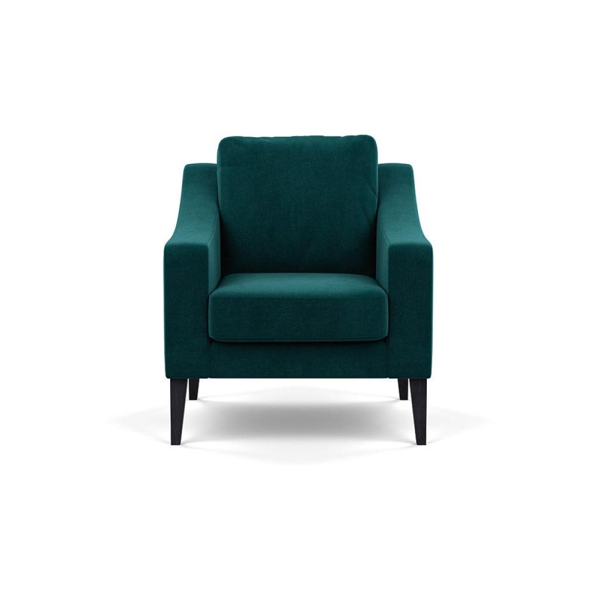 Heal's Richmond Armchair Smart Luxe Velvet Ocean Black Feet – image 2