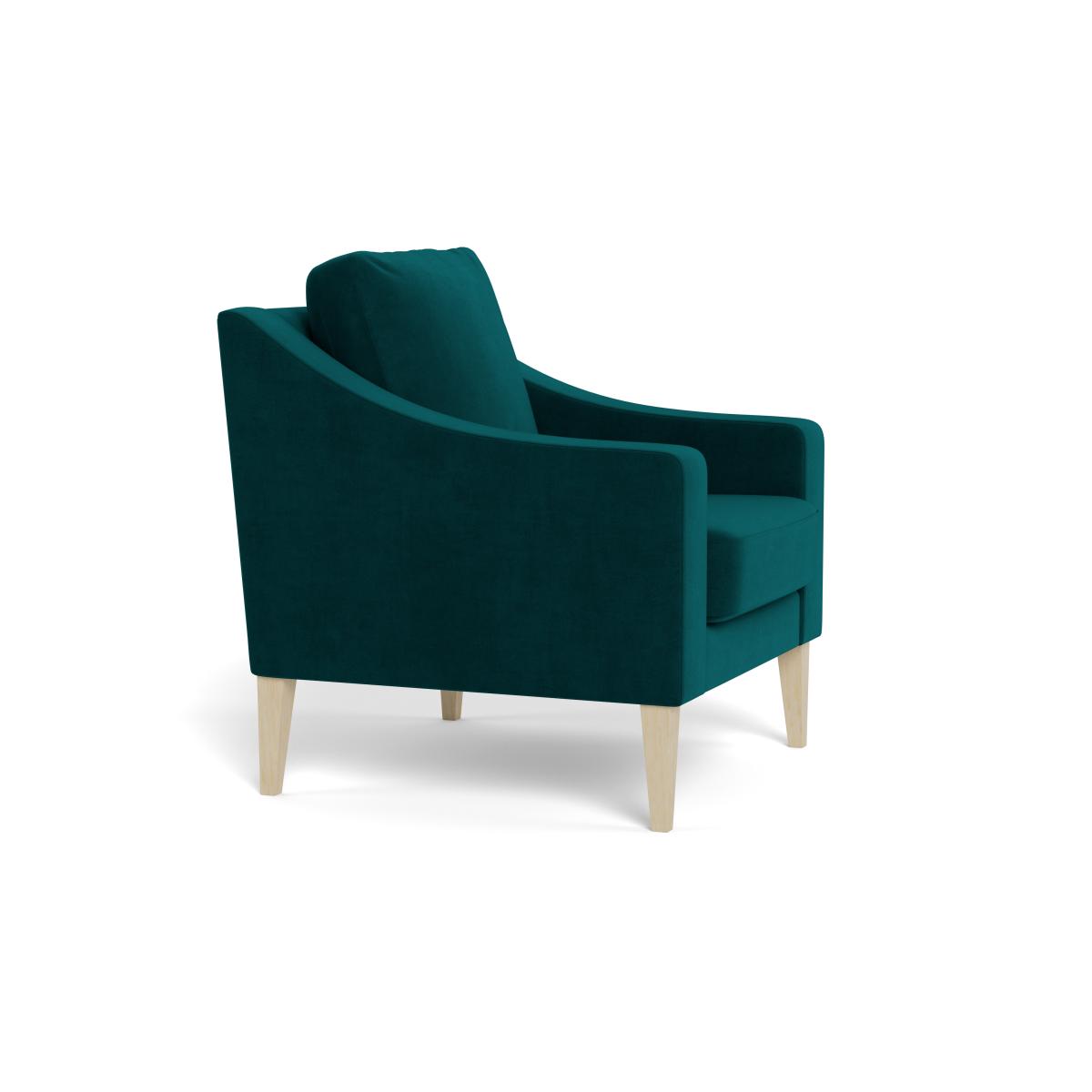 Heal's Richmond Armchair Smart Luxe Velvet Ocean Black Feet – image 3