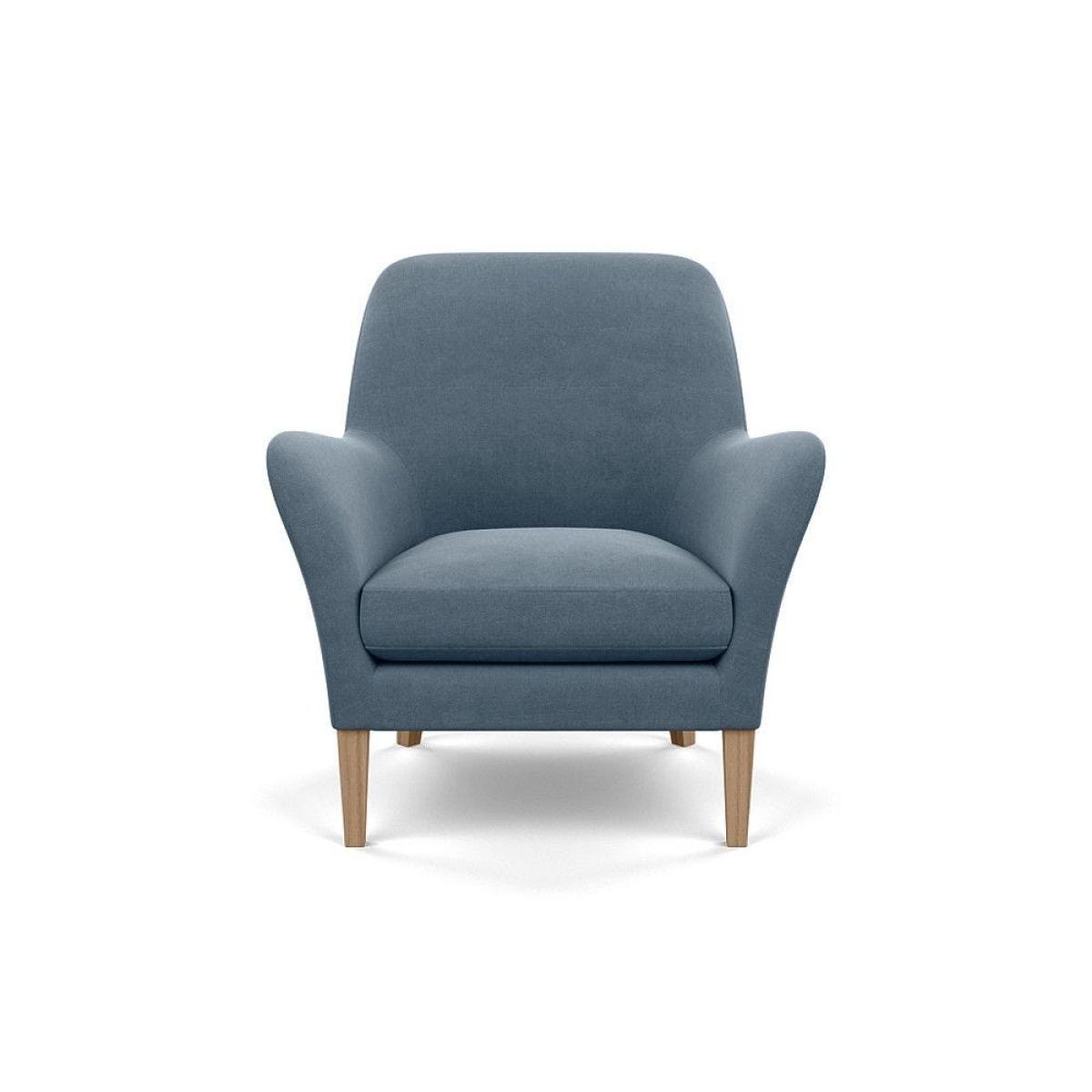 Heal's Wallis Armchair Linen Mix Dark Grey Natural Oak Feet - Heal's UK Furniture – image 2