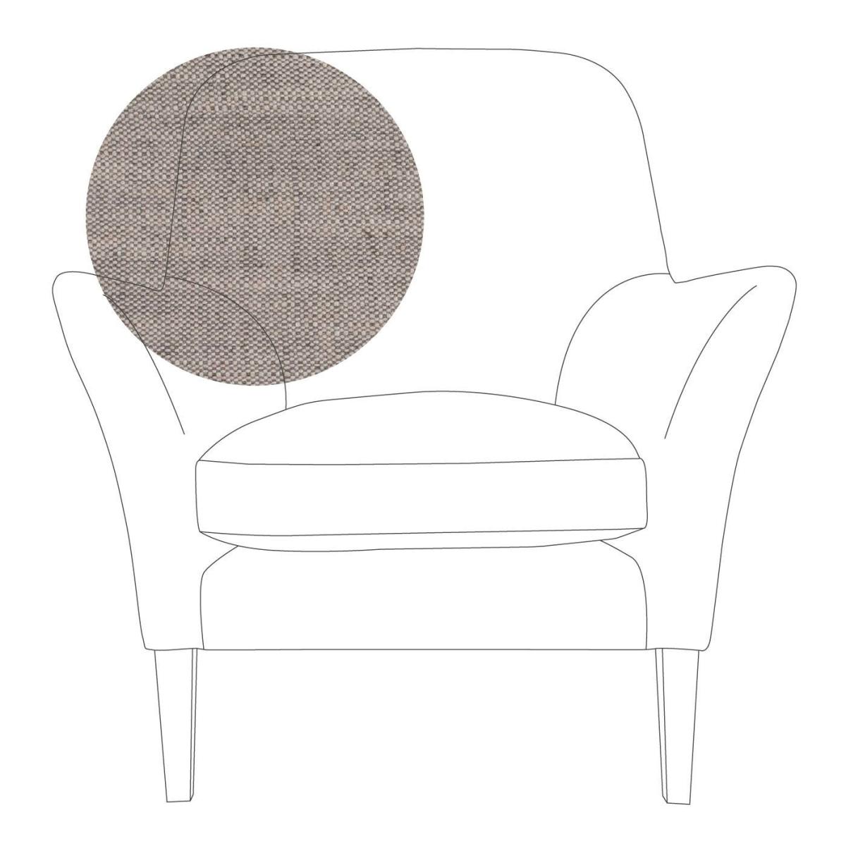 Heal's Wallis Armchair Linen Mix Dark Grey Natural Oak Feet - Heal's UK Furniture – image 11