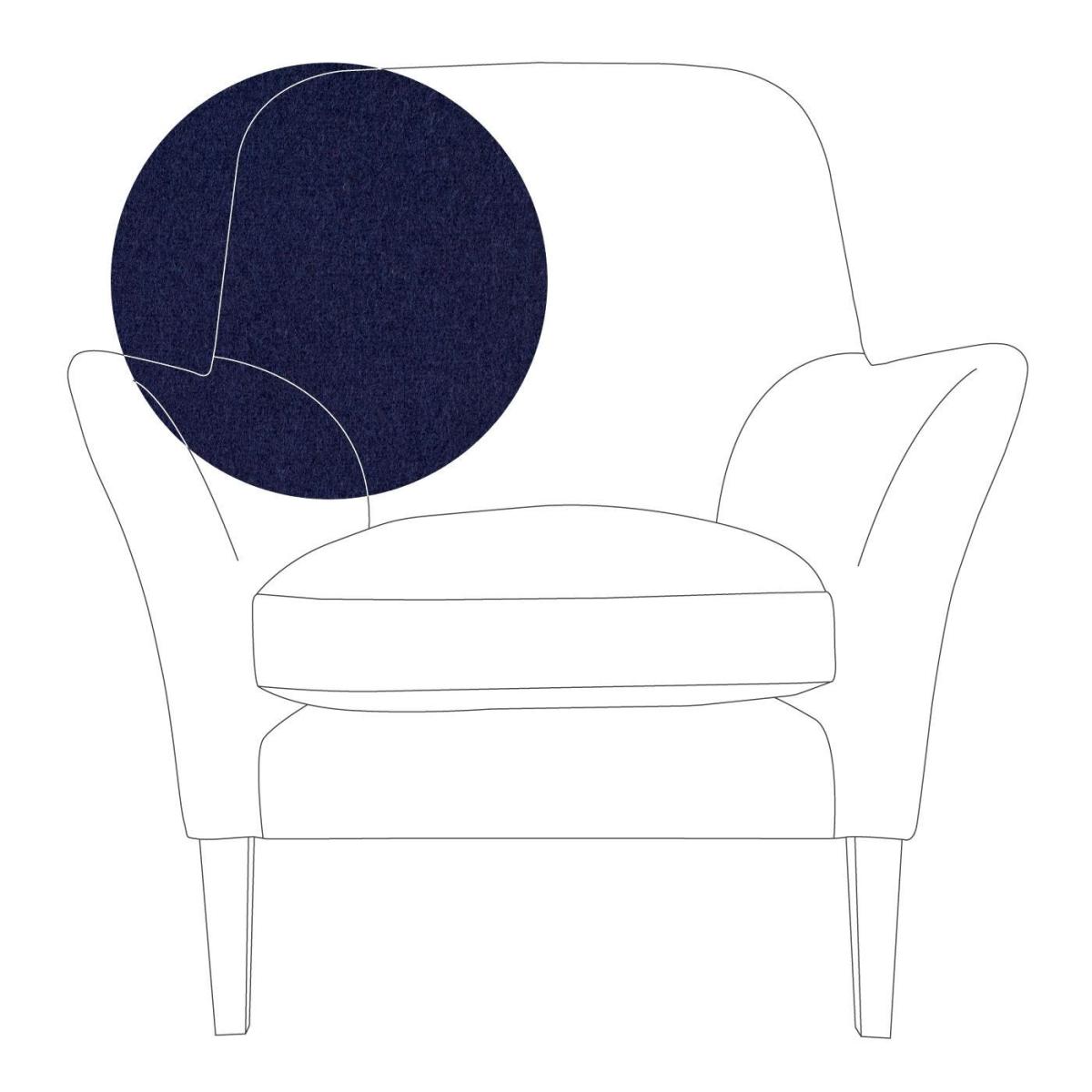 Heal's Wallis Armchair Linen Mix Dark Grey Natural Oak Feet - Heal's UK Furniture – image 12