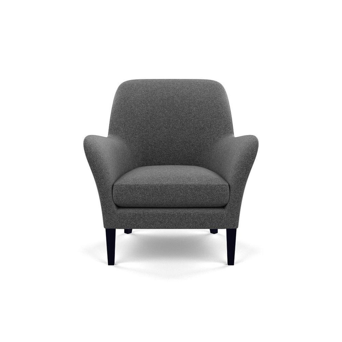 Heal's Wallis Armchair Linen Mix Dark Grey Natural Oak Feet - Heal's UK Furniture – image 16