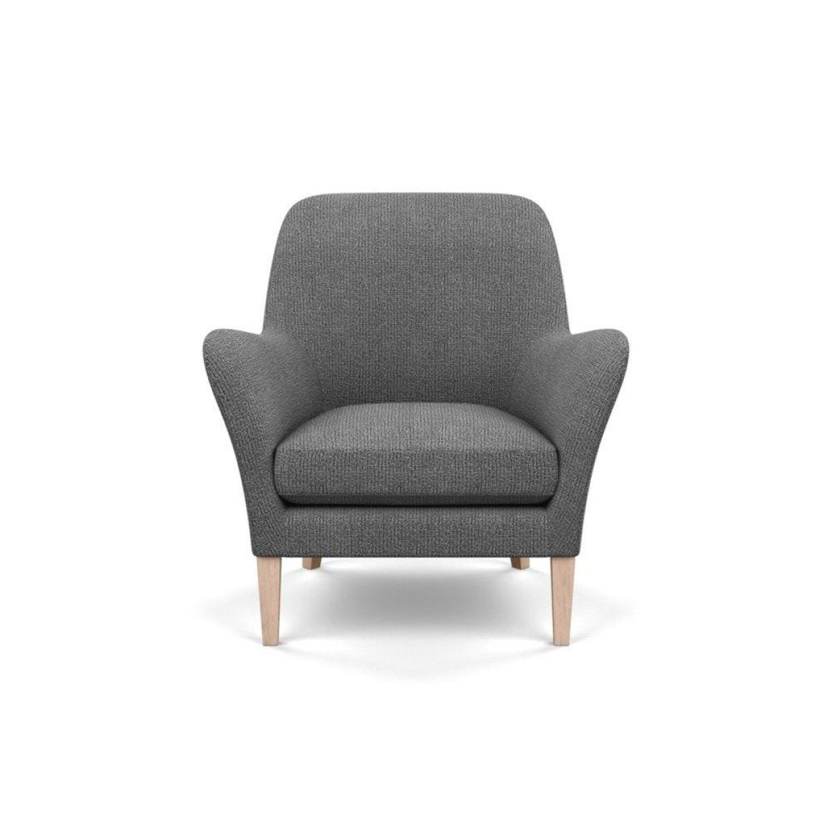 Heal's Wallis Armchair Linen Mix Dark Grey Natural Oak Feet - Heal's UK Furniture – image 5
