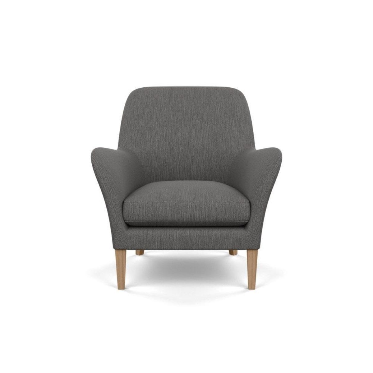 Heal's Wallis Armchair Linen Mix Dark Grey Natural Oak Feet - Heal's UK Furniture – image 47