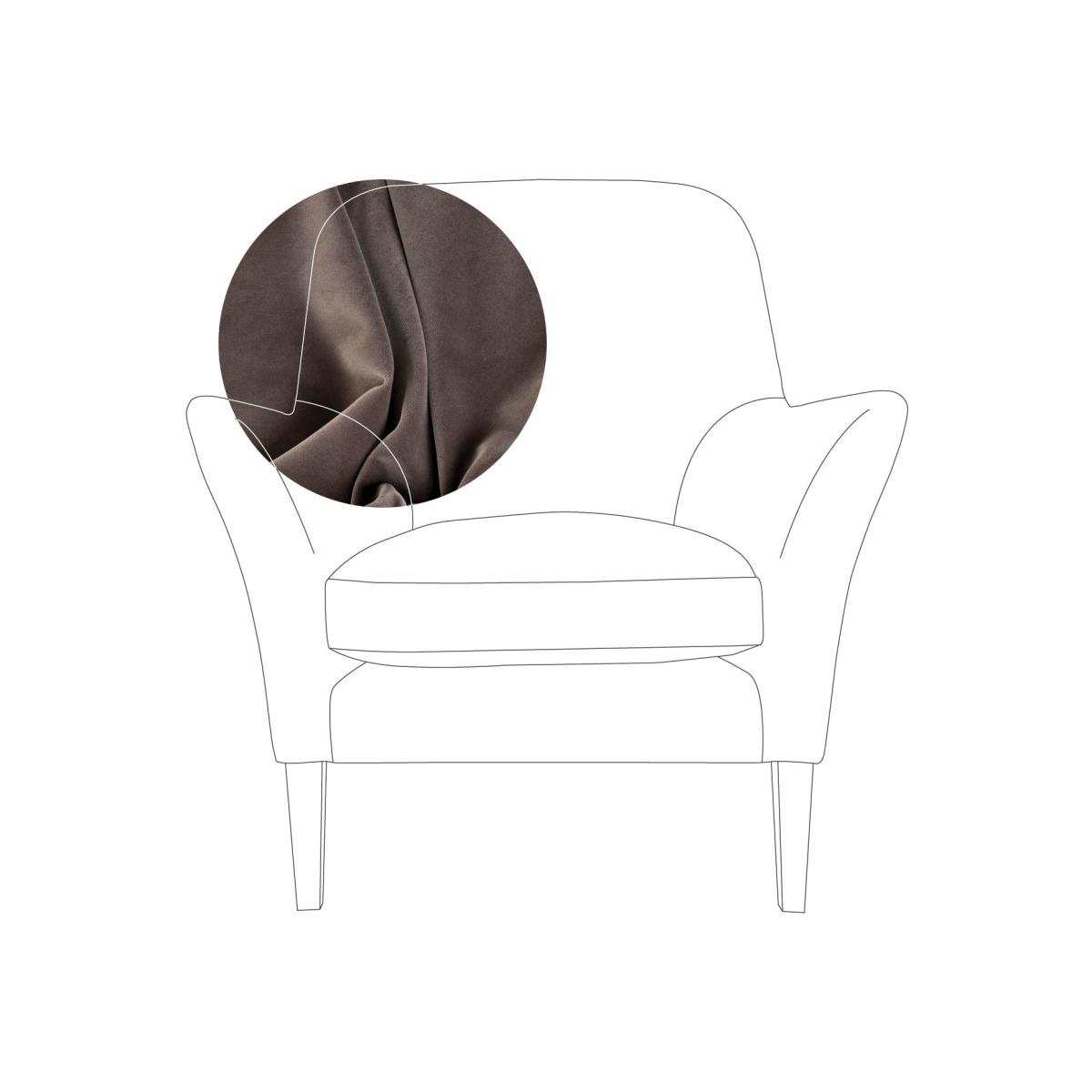 Heal's Wallis Armchair Linen Mix Dark Grey Natural Oak Feet - Heal's UK Furniture – image 1