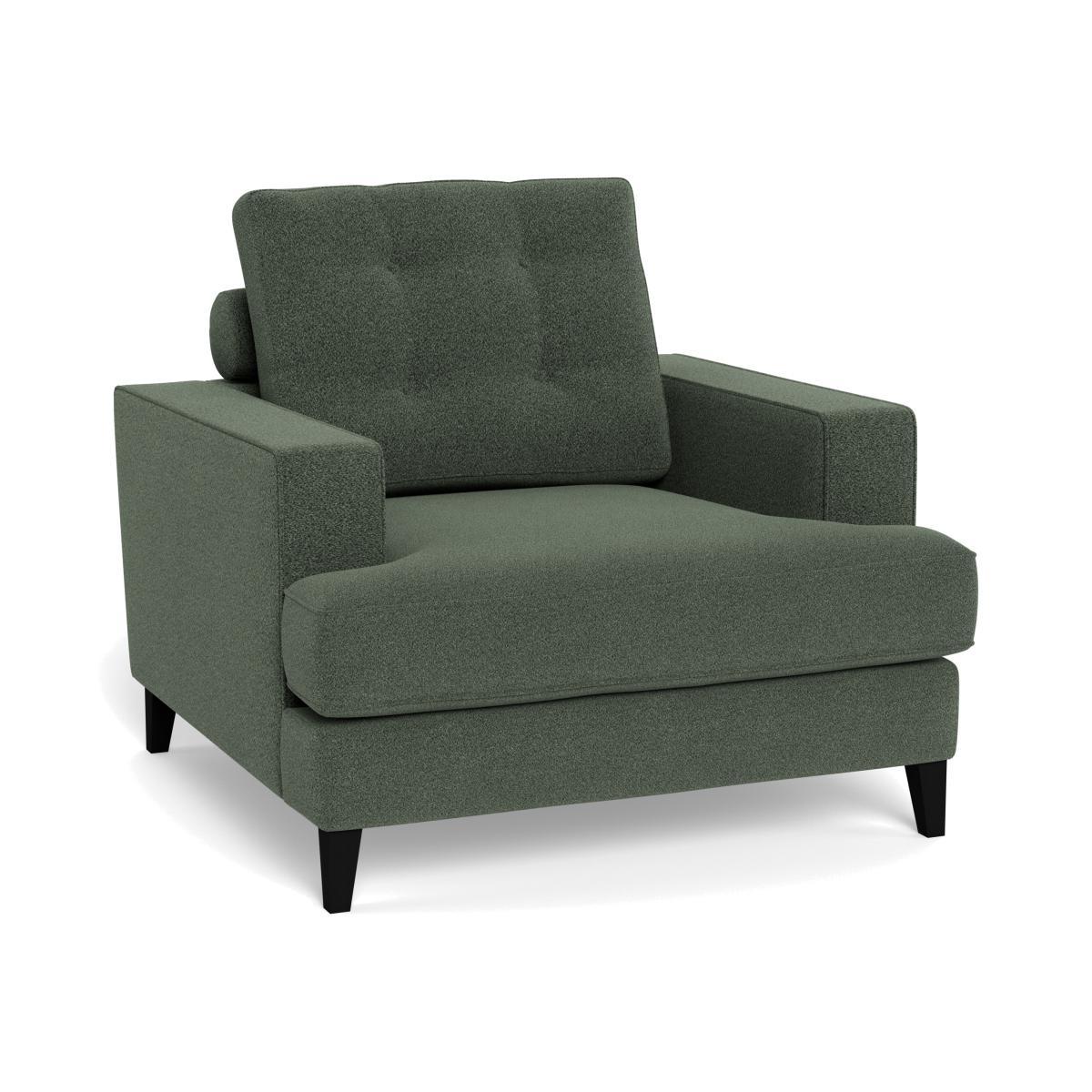 Heal's Mistral Armchair Textured Boucle Indigo Black Feet - Heal's UK Furniture – image 1