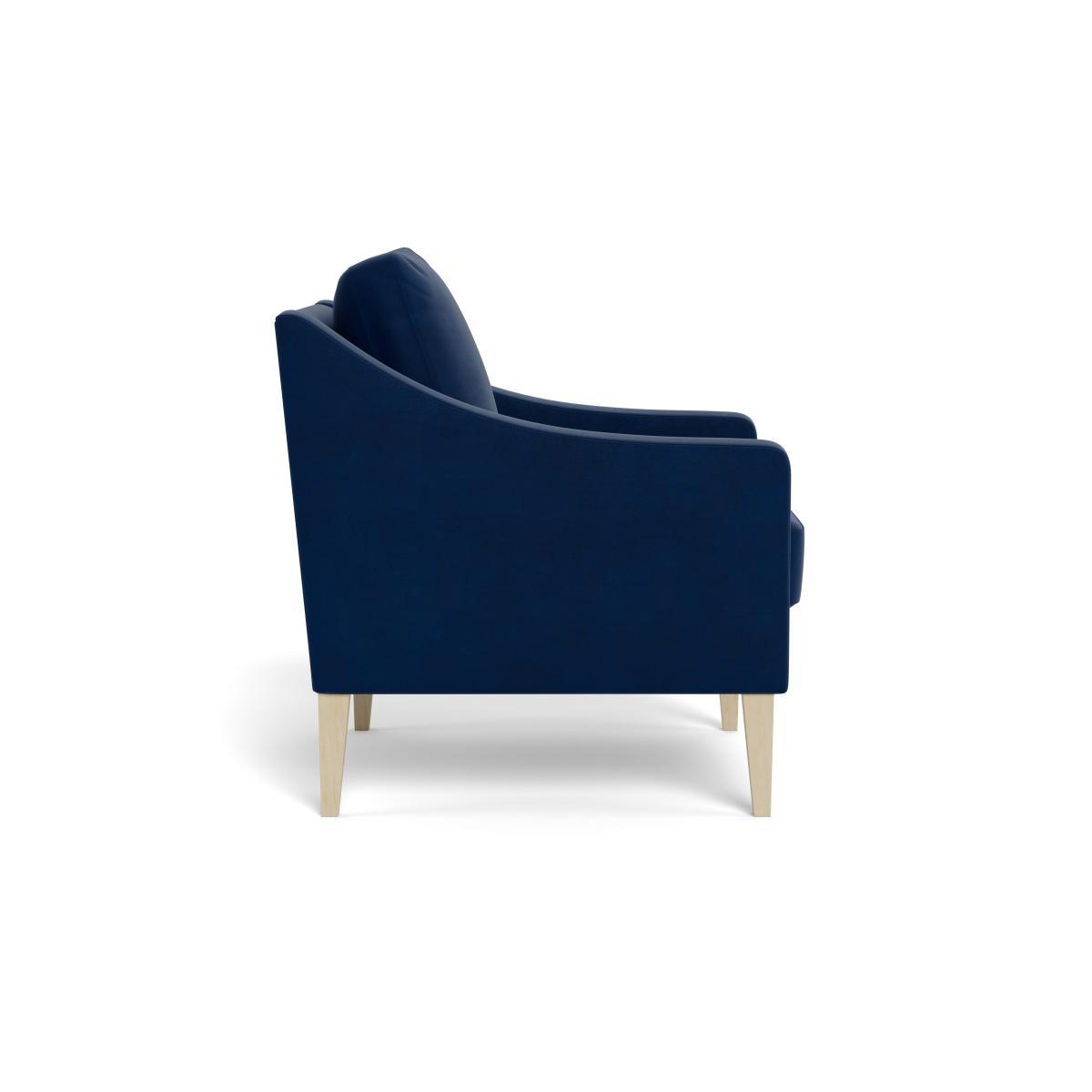 Heal's Richmond Armchair Velvet Midnight Natural Feet - Heal's UK Furniture – image 3
