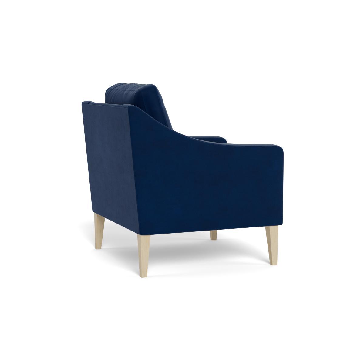 Heal's Richmond Armchair Velvet Midnight Natural Feet - Heal's UK Furniture – image 4
