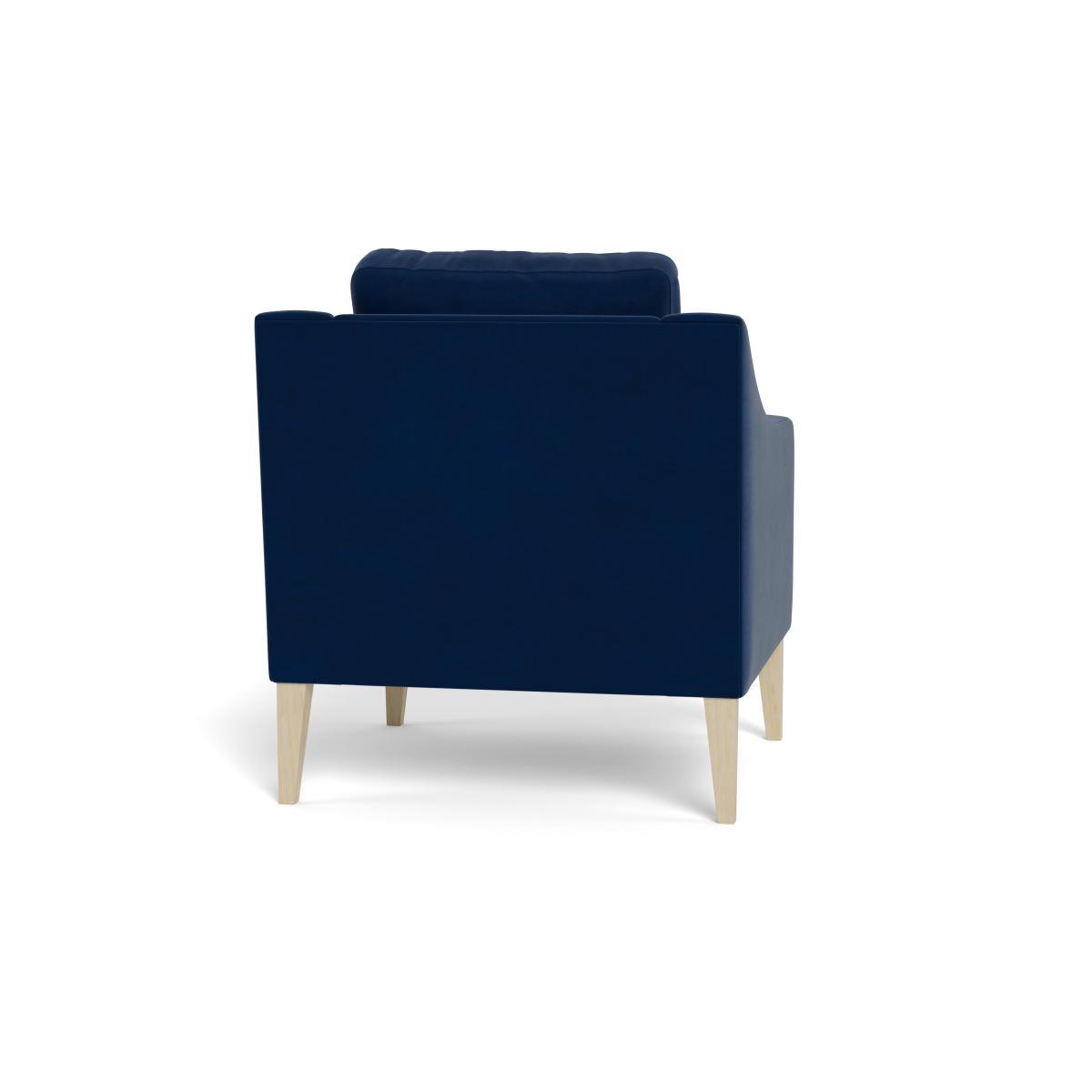 Heal's Richmond Armchair Velvet Midnight Natural Feet - Heal's UK Furniture – image 5