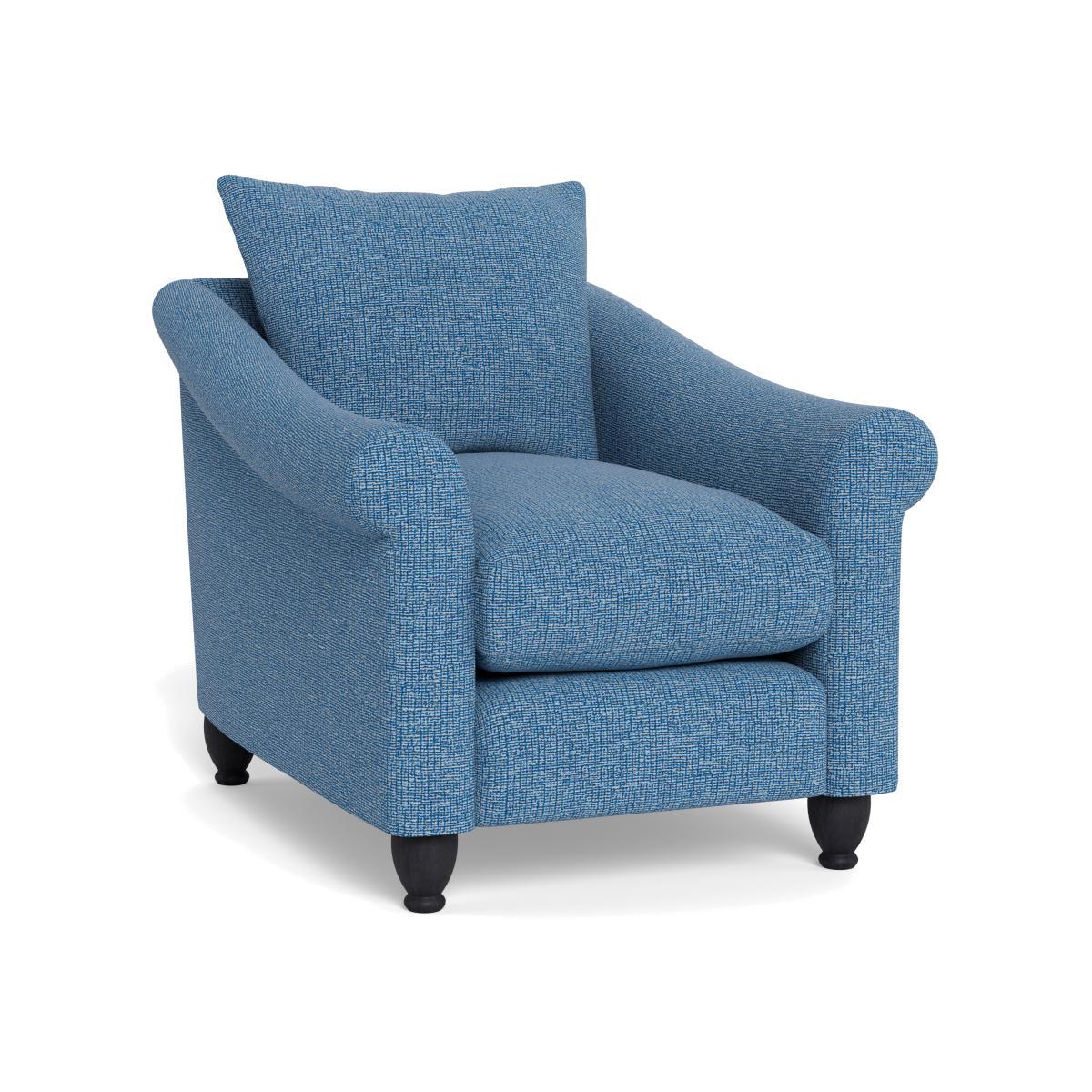 Heal's Devon Armchair Tejo Recycled Cobalt Walnut Stain Beech Feet - Heal's UK Furniture – image 1