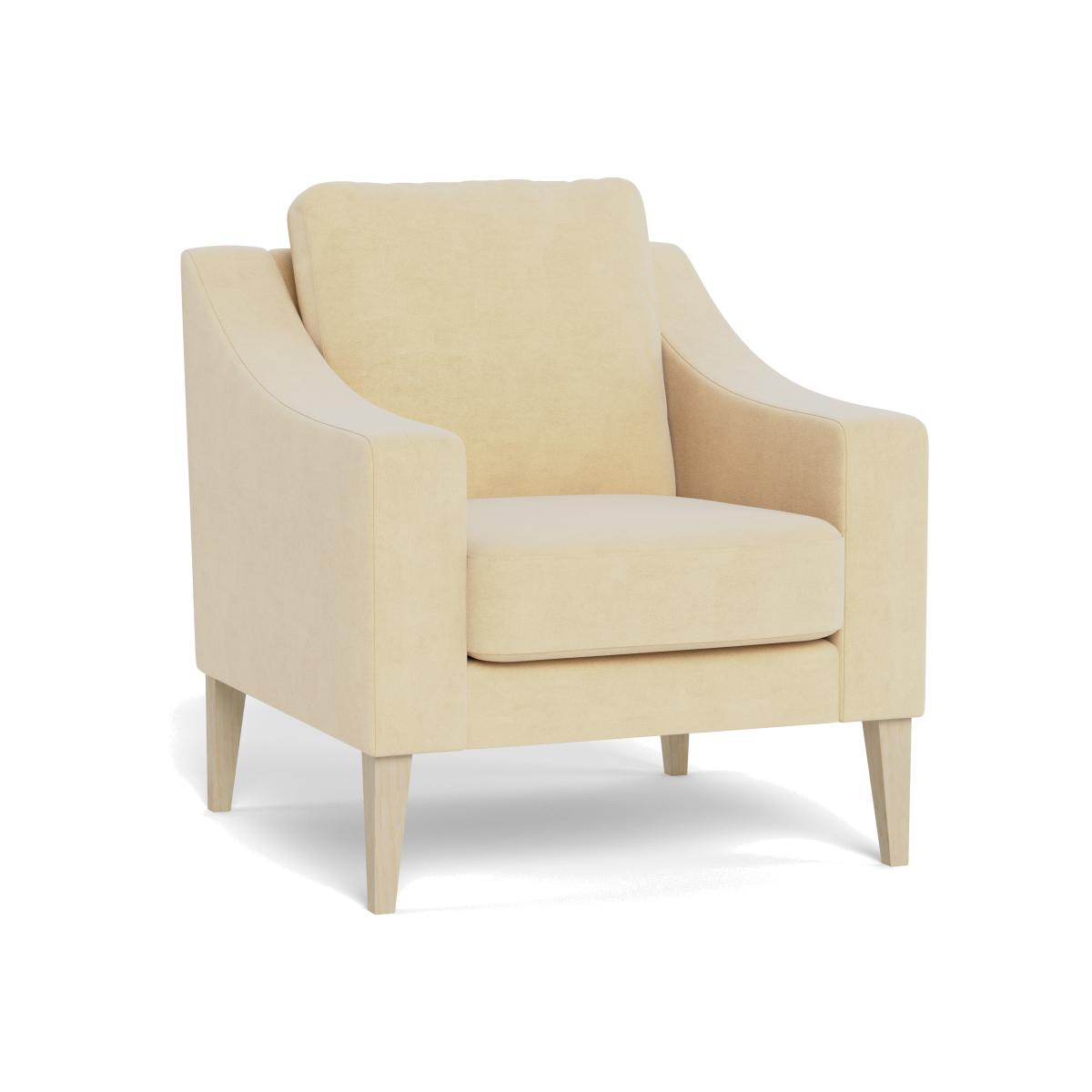Heal's Richmond Armchair Smart Luxe Velvet Biscuit Black Feet – image 1