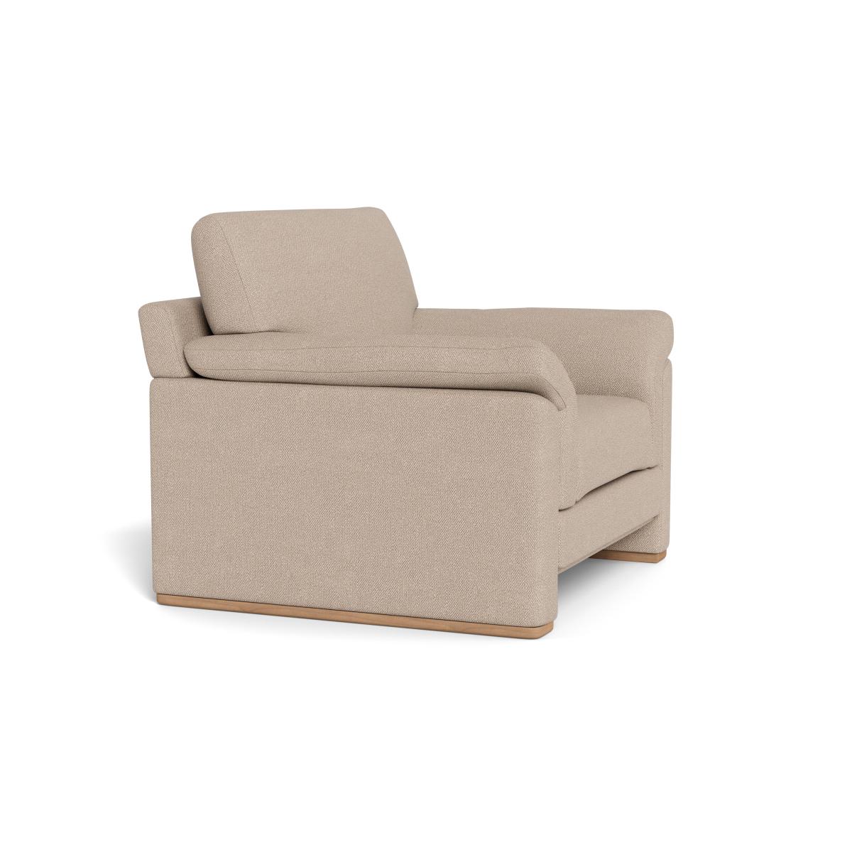 Heal's Paris II Armchair Boucle Tweed Pearl Walnut Stained Feet – image 2