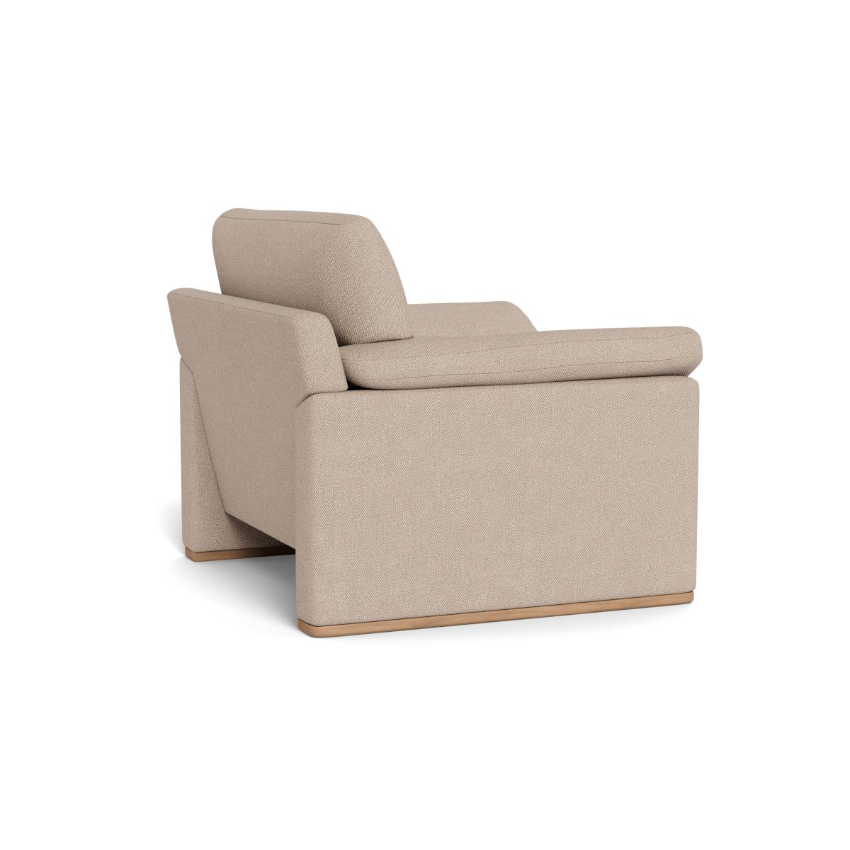 Heal's Paris II Armchair Boucle Tweed Pearl Walnut Stained Feet – image 4