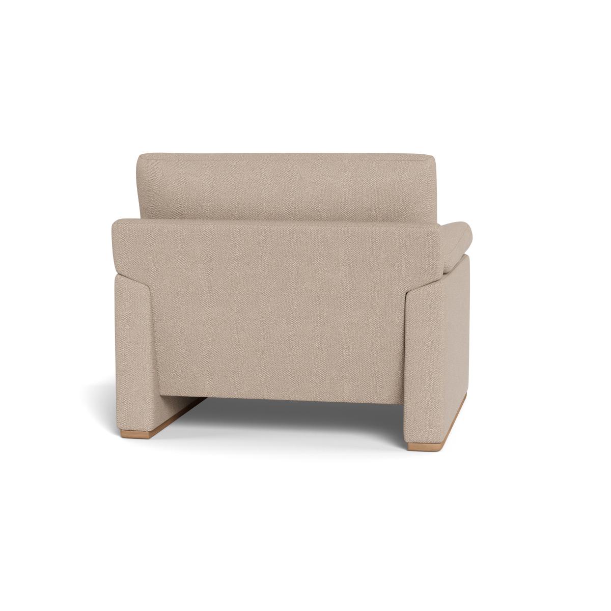 Heal's Paris II Armchair Boucle Tweed Pearl Walnut Stained Feet – image 5