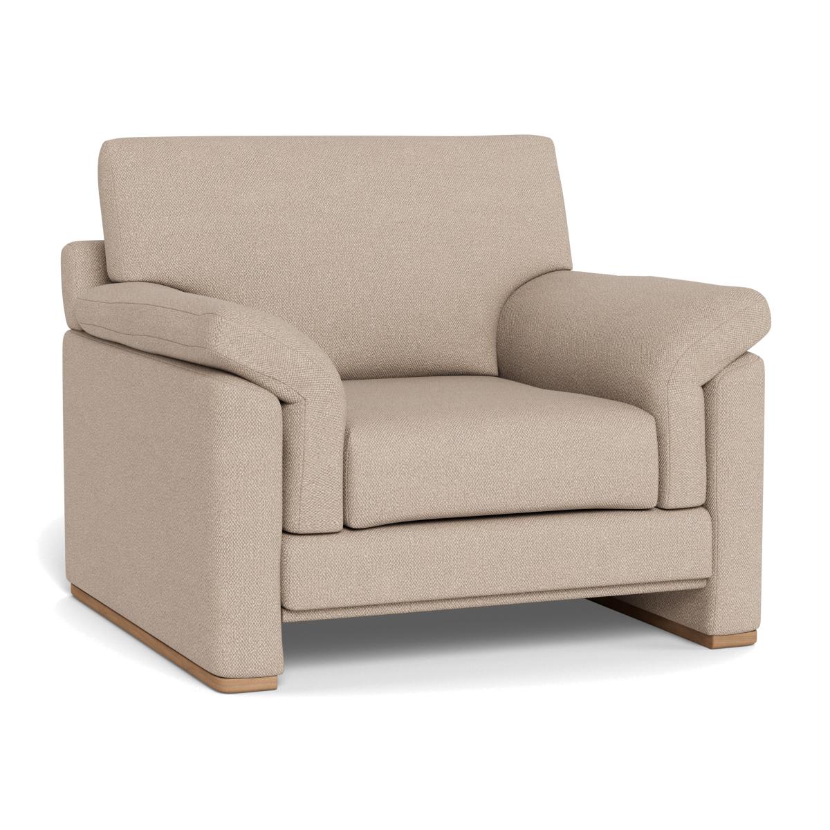 Heal's Paris II Armchair Boucle Tweed Pearl Walnut Stained Feet – image 1