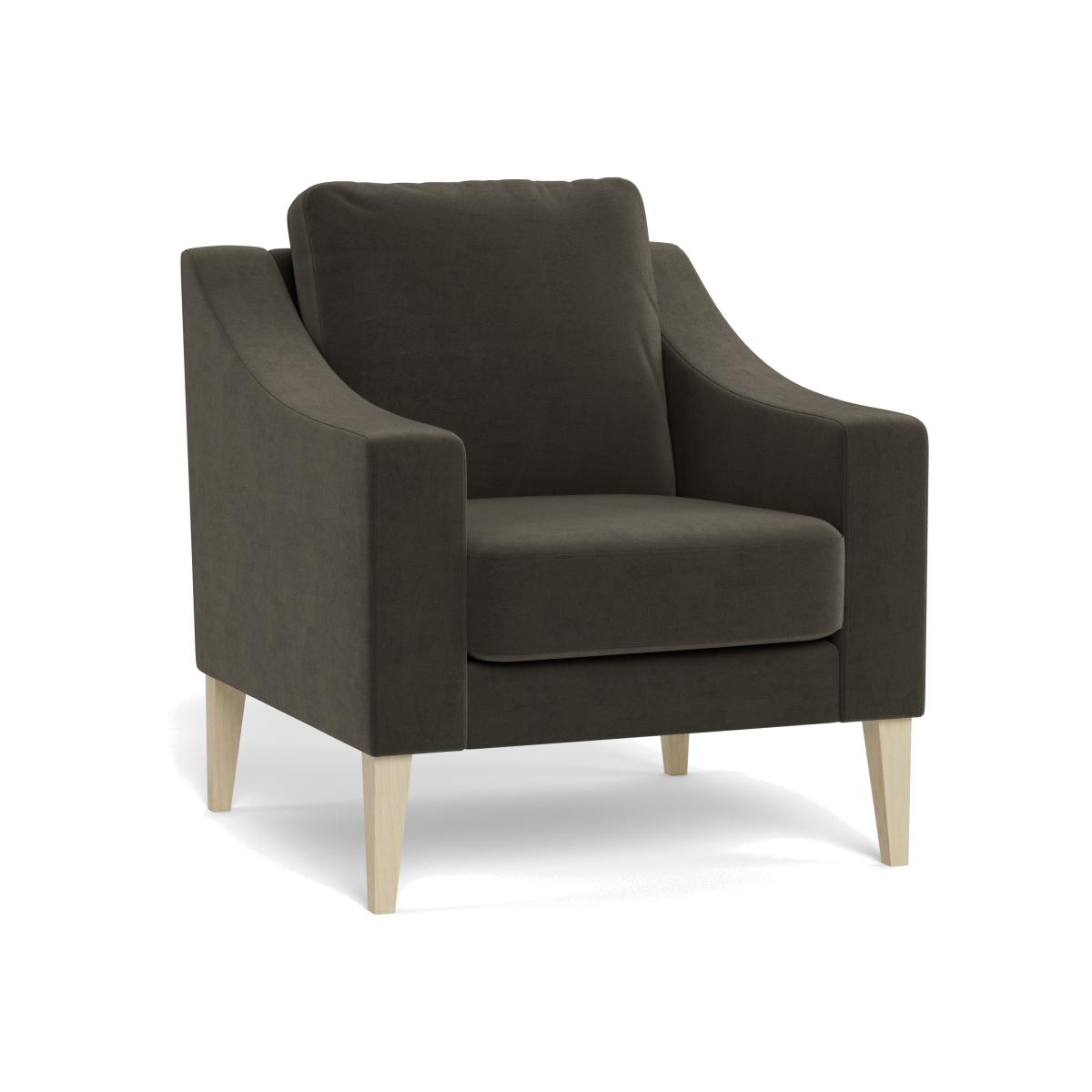 Heal's Richmond Armchair Velvet Charcoal Black – image 1