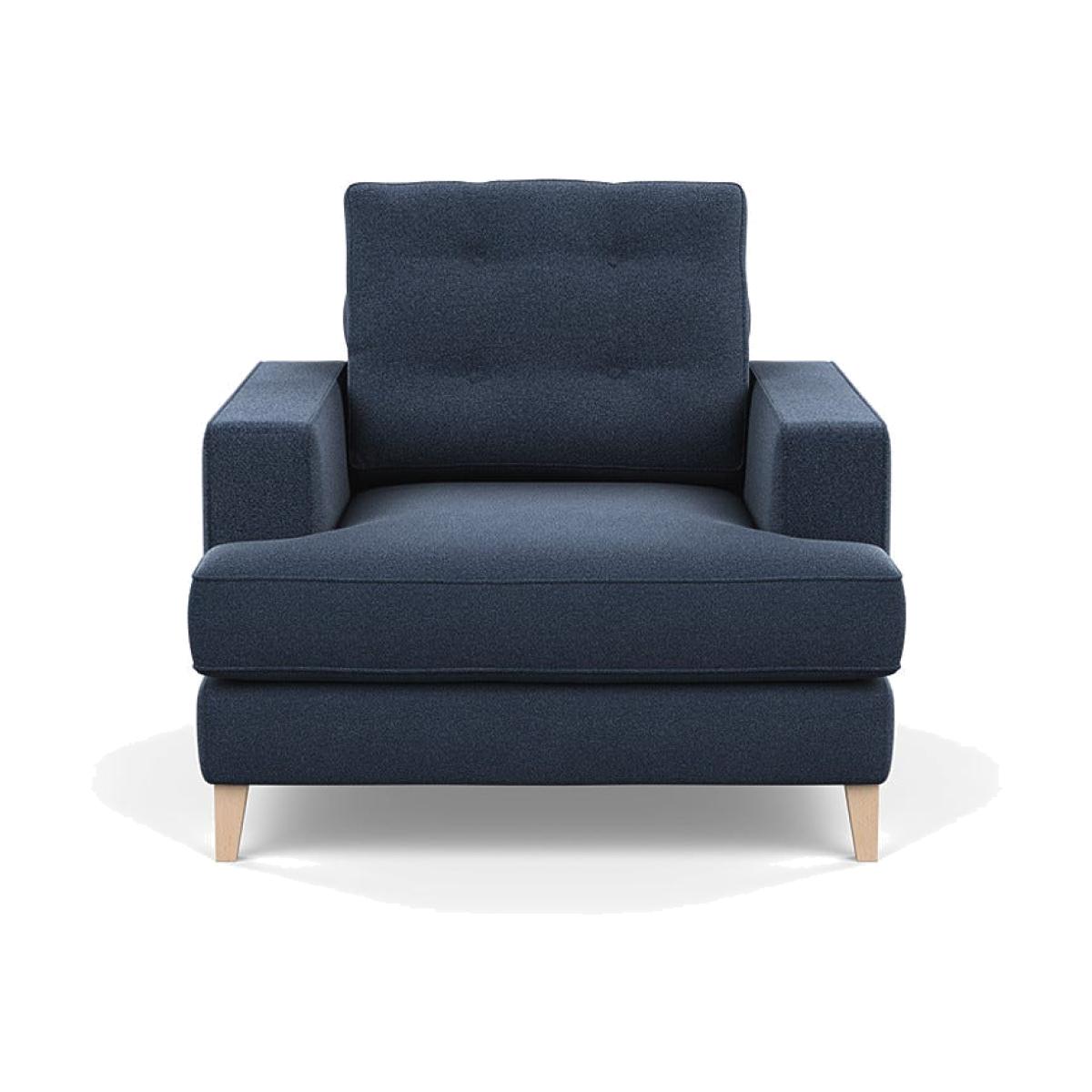 Heal's Mistral Armchair Textured Boucle Indigo Natural Feet
