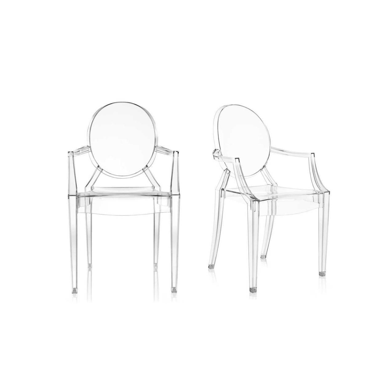 Kartell Louis Ghost Armchair Smoke Grey Minimum of 2 only - Heal's UK Furniture – image 3