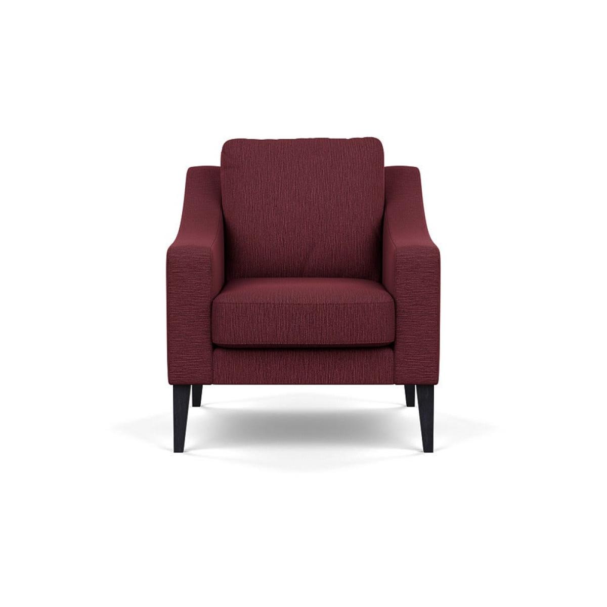 Heal's Richmond Armchair Smart Linen Mix Maroon Black Feet – image 2
