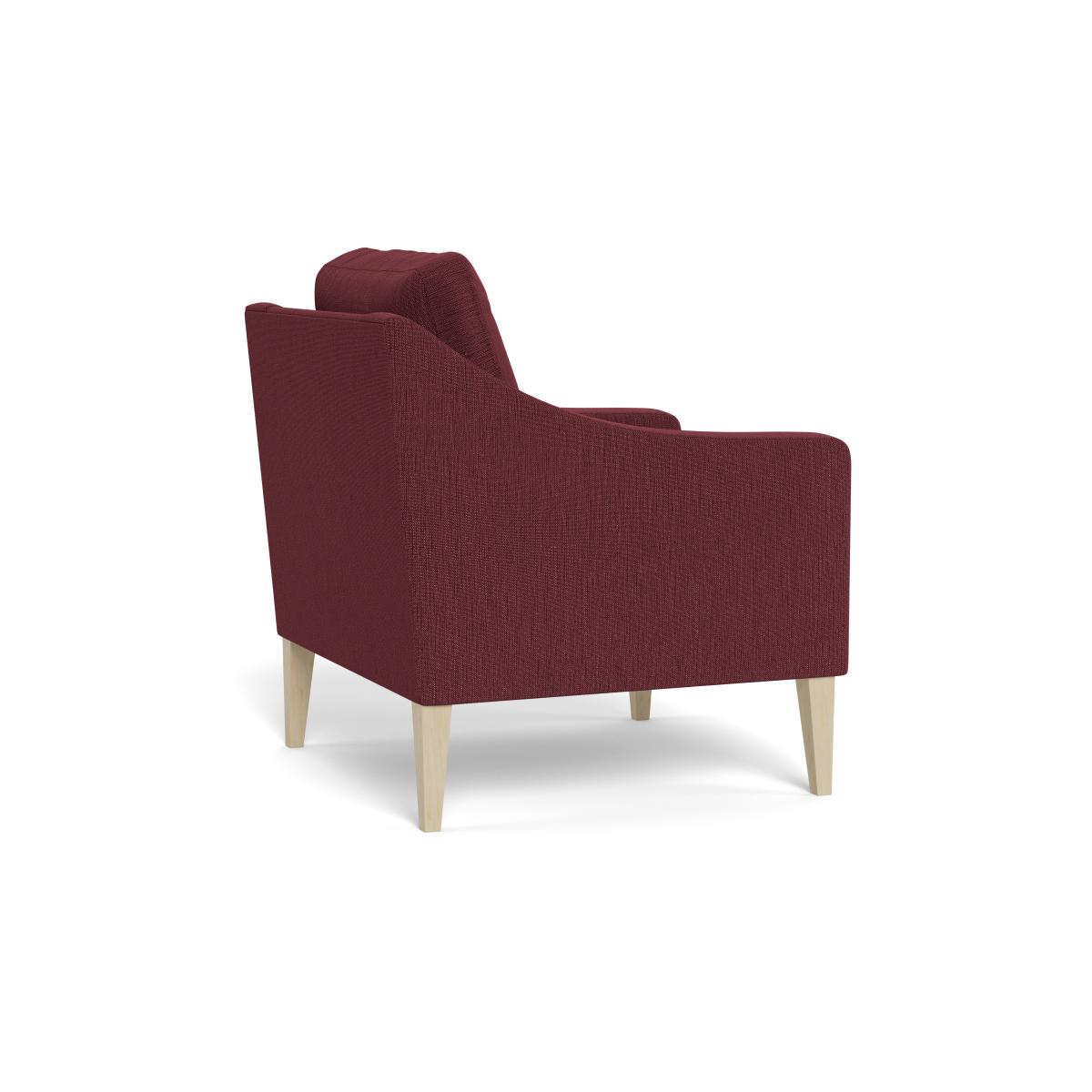 Heal's Richmond Armchair Smart Linen Mix Maroon Black Feet – image 5