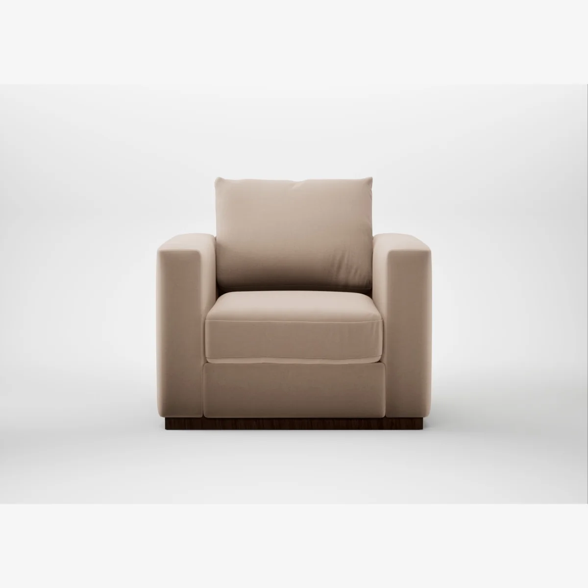 Heal's Trento Armchair Smart Velvet Pebble – image 1