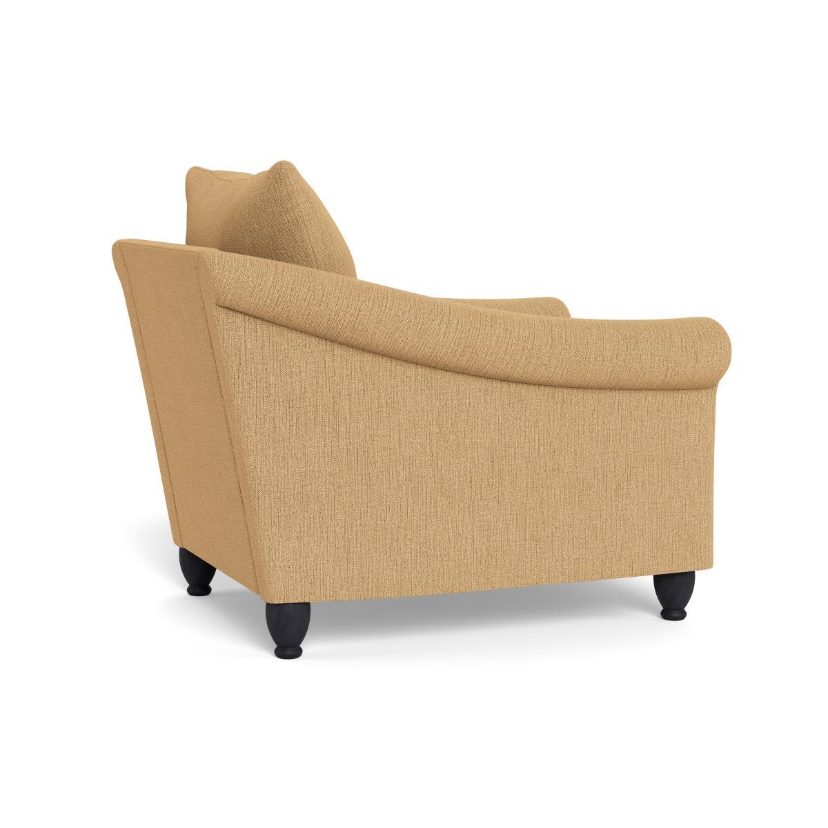 Heal's Devon Armchair Smart Linen Mix Sand Walnut Stain Beech Feet - Heal's UK Furniture – image 4