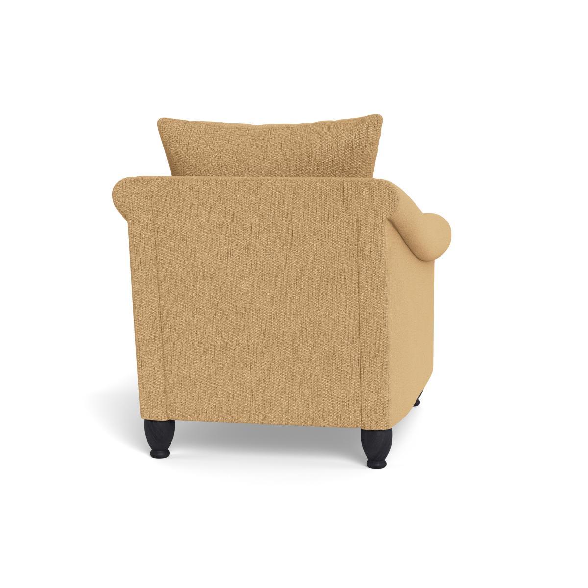 Heal's Devon Armchair Smart Linen Mix Sand Walnut Stain Beech Feet - Heal's UK Furniture – image 5