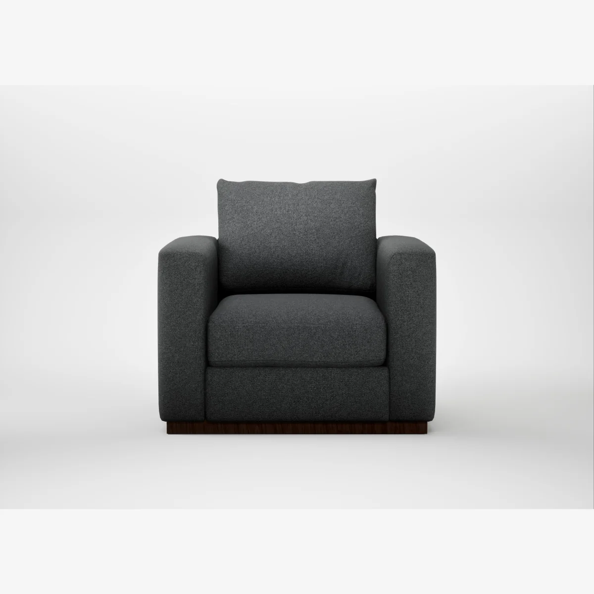 Heal's Trento Armchair Melton Wool Granite – image 1