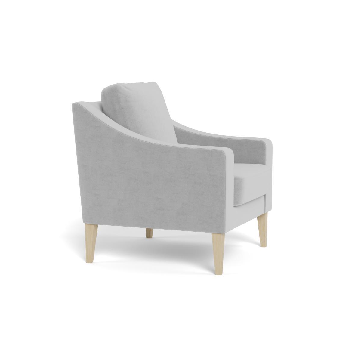 Heal's Richmond Armchair Velvet Platinum Black Feet - Heal's UK Furniture – image 2