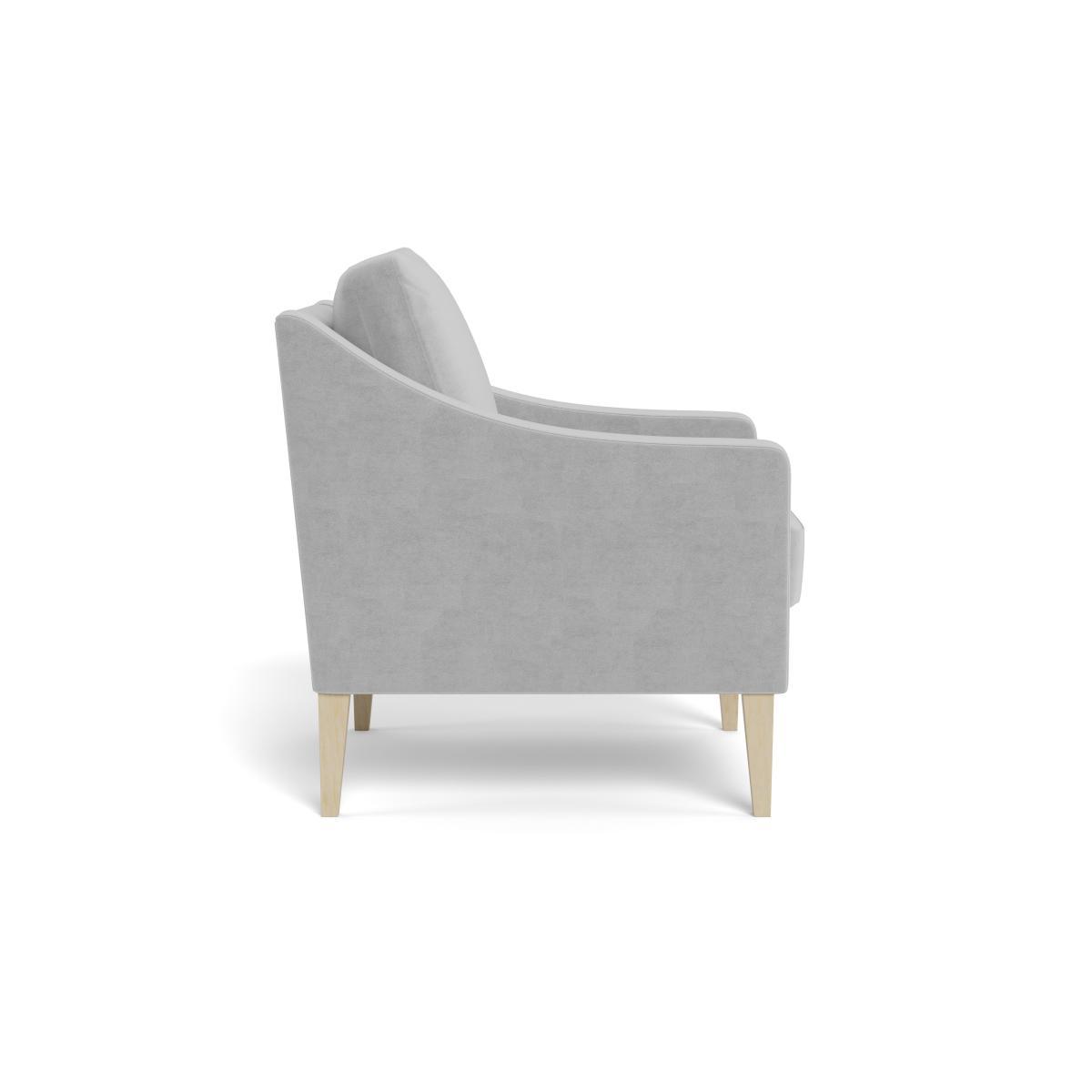 Heal's Richmond Armchair Velvet Platinum Black Feet - Heal's UK Furniture – image 3