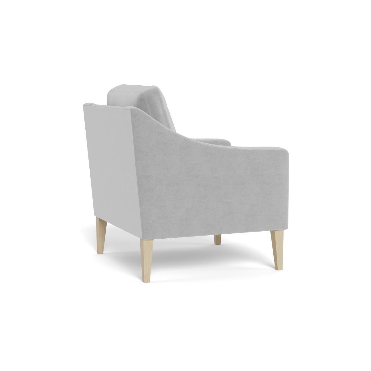 Heal's Richmond Armchair Velvet Platinum Black Feet - Heal's UK Furniture – image 4