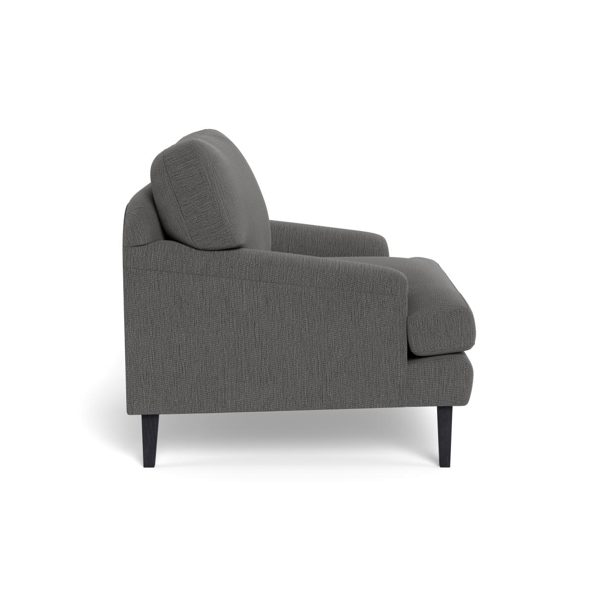 Heal's Stanton Armchair Smart Linen Mix Grey Natural Feet – image 4