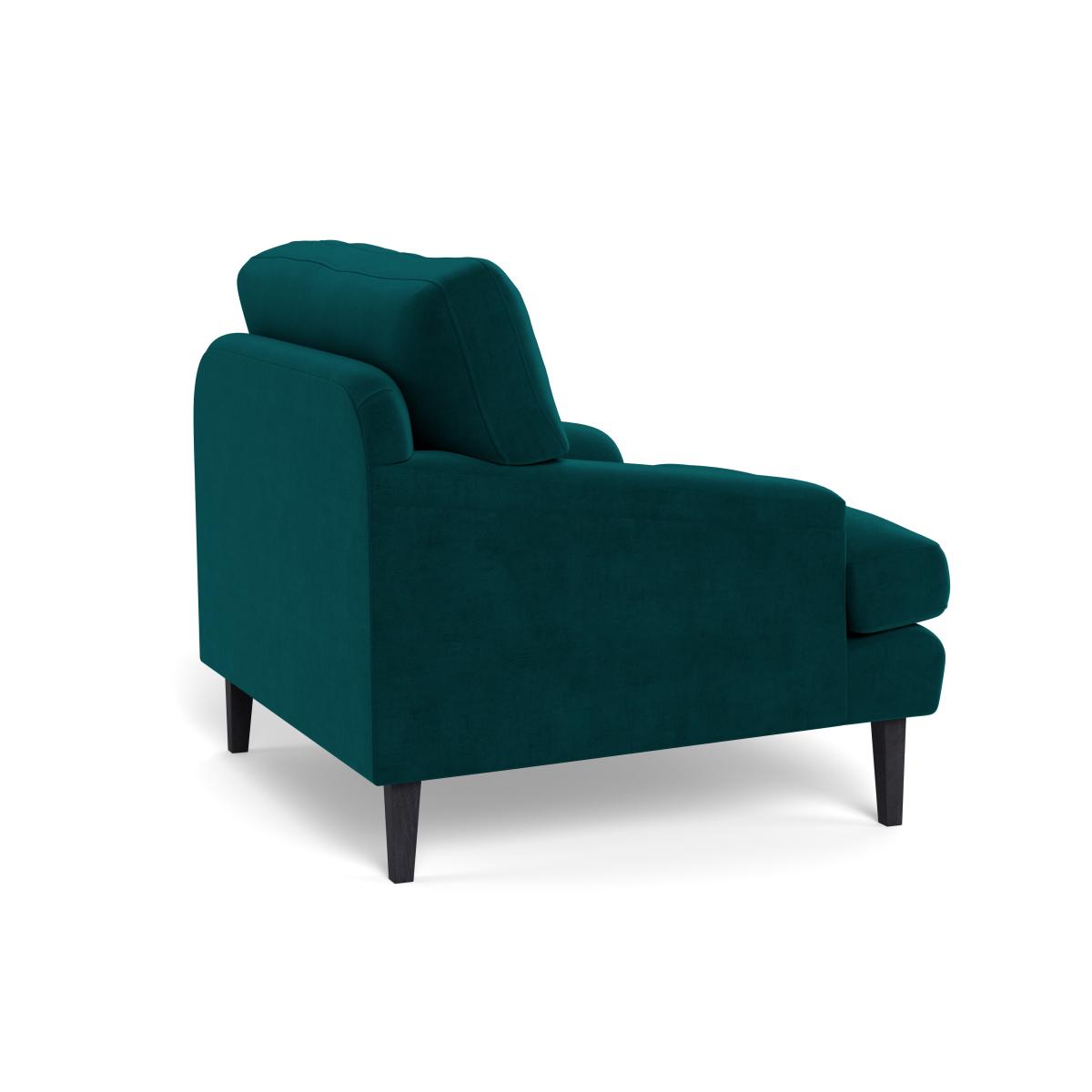 Heal's Stanton Armchair Smart Luxe Velvet Ocean Black Feet – image 5