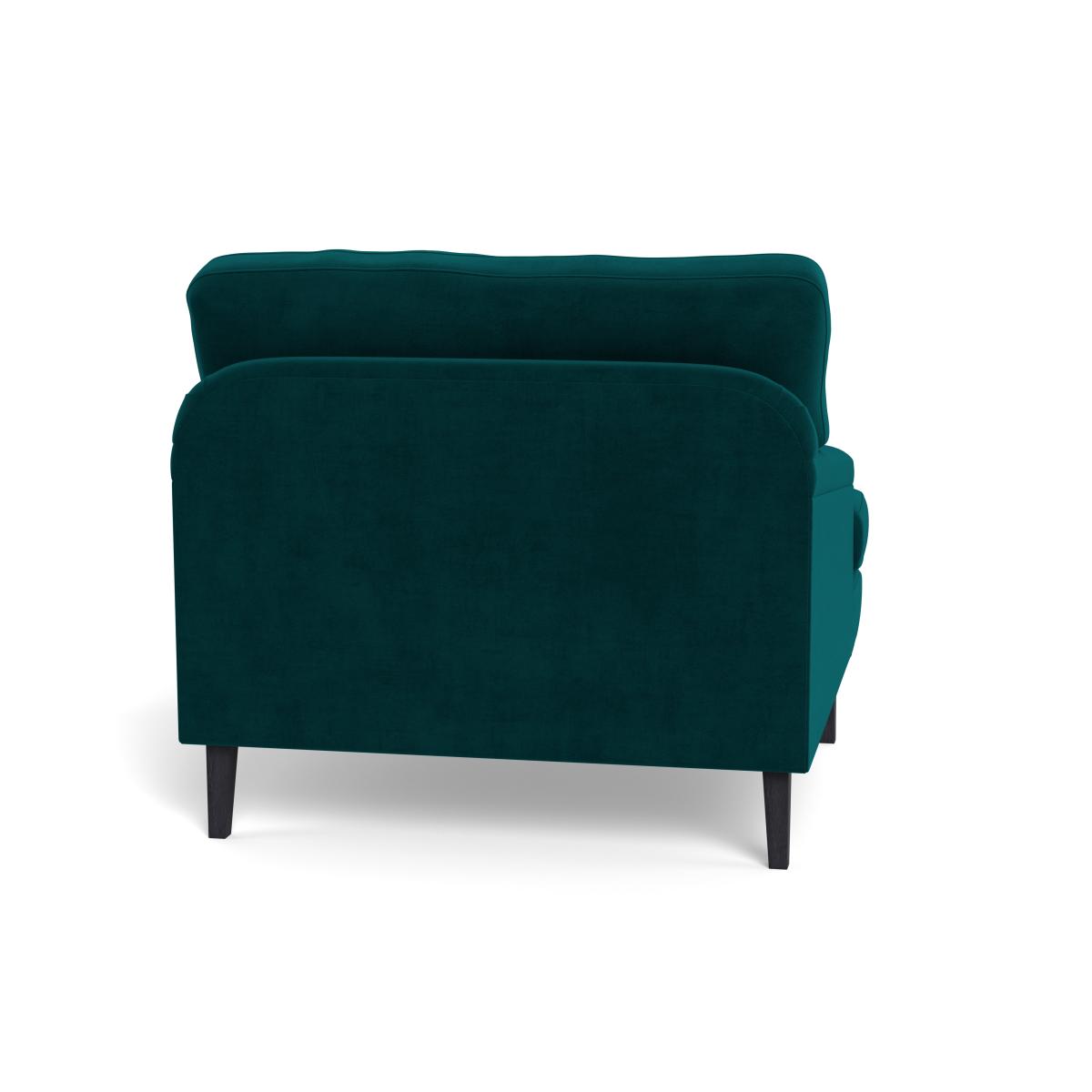 Heal's Stanton Armchair Smart Luxe Velvet Ocean Black Feet – image 6
